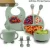 kit 8 Peças Talheres alimentação bebê silicone kit Talheres Infantil Com Ventosa Canudo Colher Babador Garfo