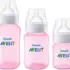 Kit Avent Classic+ 3 Mamadeiras Azul 125, 260, 330ml Philips Avent