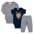 Kit body Bebê 3 peças, Manga Longa, Manga Curta E Calça Roupas de Bebê