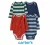Kit body bebê 4 peças manga longa com listras multicor | Carter’s (RN a 18 meses)