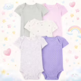Kit Body Bebê 5 Peças Flores Poá e Listras Multicor | Carter’s | Riachuelo