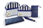 Kit Bolsa Maternidade Menino Ursinho Azul 4 peças