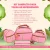 Kit Bolsa Saída Maternidade Mochila Bordado 4 Peças Plus Moderno Enxoval Luxo Multifunções (ROSA)