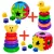 Kit  Brinquedos Educativos  Ursinho +  Pato + Bola Didatica +Cubo Didático com Peças para Encaixar