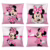 Kit c/ 4 Capas de Almofada Decorativas Modern Print 45×45 Minnie Rosa Fofa