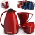 Kit Café Super Pratico Com Garrafa Térmica + Açucareiro Com Colher + Suporte para Filtro UNITERMI Varias Cores