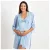 Kit Camisola Amamentação Com Click Frontal e Robe Luxo Maternidade