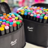💎 Kit Canetas Marcadoras Dupla Ponta Aquarela / 24 a 168 Cores / Para Crianças e Desenho