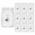 Kit com 10 Potes de Vidro para Armazenar Leite Materno 200ml Com Graduação