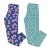 Kit Com 2 Leggings Infantil Suplex Estampas Variadas