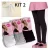 Kit com 2 Meia calça infantil Frio Inverno Para Bebê Menina cor Branca/Preto