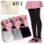 Kit com 2 Meia calça infantil Frio Inverno Para Bebê Menina cor Branca/Preto
