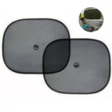 Kit Com 2 Protetor Solar de Tela Dobrável Para Vidro Lateral de carro com Ventosa 44×37 Anti-Uv