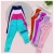 Kit com 3 Calças canelada infantil menina estilosa ENVIO CORES SORTIDAS (2 ao 10)