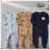 Kit com 3 macacões bebês | 100% Algodão | RN ao G | | Macacão| Sortido Menina, Menino e Unissex