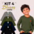 Kit Com 4 Camisetas Manga LONGA MENINO De Inverno Cores Sortidas