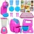 Kit Cozinha Infantil de Brinquedo Eletrodomésticos Comidinhas C/ 25 peças