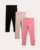 Kit legging infantil 3 peças básica 1-6A – multicor