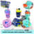 Kit Marmita Infantil 2 Andares com Talher e Garrafa 600ml com Canudo Lancheira Escolar Creche