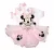 Kit Mesversário Body + Saia Tule + Laço Minnie Rosa (Tam P ao G)