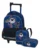 Kit Mochila De Rodinha Tigor Varsity +lancheira +estojo Azul Liso