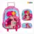 Kit Mochila Escolar Infantil de Rodinhas Menina Bolsa Resistente Impermeável Com Lancheira e Estojo BMA9312SCKIT