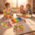Kit Montessori Educativo Infantil 5 Peças – Brinquedos Educativos de Madeira para Coordenação Motora e Aprendizado Sensorial – Torre Montessori, Xilofone, Aramado e Tabuleiros Geométricos