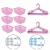 Kit organizador 10 cabides infantil e 6 cestos organizador branco rosa azul