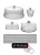 Kit Queijeira Boleira Açucareiro Manteigueira Incolor Glamour 4 Peças Plasútil