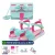 Kit Sandália Infantil Com Laço BB&Kids Com Bolsa Summer Fivela Menina Azul/Pink