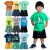 Kit Sortido 10 Peças de Roupas Infantil Bebê Menino Kit 5 Conjuntos Bebê (5 Camisetas + 5 Bermudas)