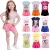 Kit Sortido 10 Peças de Roupas Infantil Menina – 5 Camisetas + 5 Bermudas – Kit com 5 Conjuntos de Roupa Infantil Menina Verão Feminino Bebê