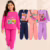 Kit Sortido 6 Peças 3 Casacos Moletom Careca + 3 Calças Infantil Feminino/Menina 3 Conjuntos 1 ao 14