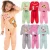 Kit Sortido 8 Peças de Roupas Feminino Infantil Inverno – 4 blusas casacos + 4 calças de 1 ao 10 – Kit 4 Conjuntos