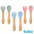 Kit Talheres Silicone E Bambu Buba