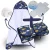 Kit Toalha de Banho para Bebe + Trocador Portatil Impermavel com 1 Bolso Tecido Estampado 100% Algodão