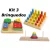 Kit TORRE DE HANÓI + PINOS DE ENCAIXE + FORMAS GEOMÉTRICAS Jogo de Encaixar Educativo Montessori