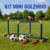Kit Trave Golzinho Futebol Infantil – 2 Traves + 2 Bolas + 2 Bombas – Trave de Brinquedo com Rede