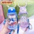 KIT2~KIT4 Garrafas De Alce Água Portáti Infantil  600ml Com Canudo e Cordão Copos Desenho