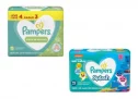 Lenços Umedecidos Pampers, com 4 pacotes
