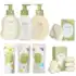 Kit 6 Peças Bebê Pagão Canelado Longo 100% Algodão 3 Body 3 Calças