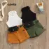 Lovito Body listrado fofo com remendo para bebê LNL92006