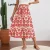 Lovito Saia Boho Floral Tie Front para Mulheres LBL19488