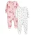 Macacão de dormir para bebês 2-way Zip Thermal Footed Sleep and Play, Pack of 2 Simple Joys by Carter’sMeninas