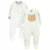 Macacão de dormir para bebês Pacote com 2 pares neutros de algodão com pés para dormir e brincar Simple Joys by Carter’sUnisex Bebê