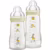 MAM Baby Kit 2 Mamadeiras Easy Active Set, 270ml e 330ml Com Formato Ergonômico e Fácil de Segurar para Crianças 4+ Meses com Bico de Silicone Skinsoft, Neutra