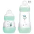 MAM Baby Kit 2 Mamadeiras Easy Start Starter Set Anticólica e Menos Bolhas de Ar, para Crianças 0+ Meses Autoesterilizável e com Bico de Silicone Skinsoft, Verde