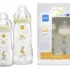 ✨Projetor Infantil Arco Iris Chicco Luminaria Ursinho Rainbow Neutro Com Musicas Bege