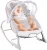 Maxi Baby, Cadeira de Descanso Bebê Musical Sons da Natureza, Caixa Vibratória, Cinto de 3 Pontos, Acompanha Travesseiro, Móbile de Brinquedos Removivel, (Até 18kgs), Polar Bege