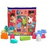 MEGA BLOKS, Sacola Vermelha com 60 Blocos de Montar Grandes e Coloridos, Conjunto de Brinquedo para Idades a partir de 1 ano